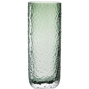 Leonardo Vase, Grün, Glas, 10x27 cm, handgemacht, zum Stellen, auch für frische Blumen geeignet, Dekoration, Vasen, Glasvasen
