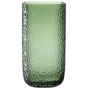 Leonardo Vase, Grün, Glas, 15x29x15 cm, handgemacht, zum Stellen, auch für frische Blumen geeignet, Dekoration, Vasen, Glasvasen