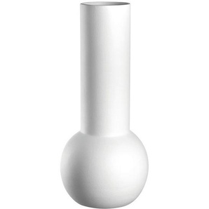 Leonardo Vase, Weiß, Keramik, 18.5x42x18.5 cm, handgemacht, zum Stellen, Dekoration, Vasen, Keramikvasen