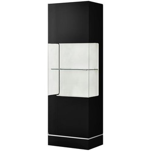 LEONARDO Vitrine  Cube - schwarz - Materialmix - 63 cm - 192 cm - 42 cm | Möbel Kraft