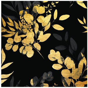 Leonique Acrylglasbild Eukalyptus - Acrylbilder mit Blattgold veredelt, (1 St), Goldveredelung, Handgearbeitet, Gerahmt, Edel
