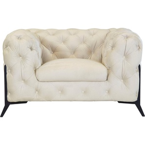 Leonique Chesterfield-Sessel Amaury, aufwändige Knopfheftung, moderne Chesterfield Optik, Fußfarbe wählbar