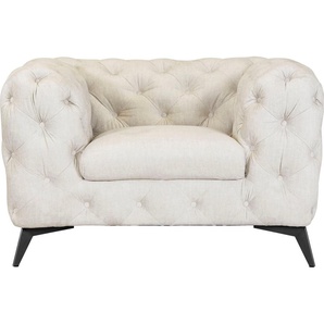 Leonique Chesterfield-Sessel Glynis Sessel, aufwändige Knopfheftung, moderne Chesterfield Optik, Fußfarbe wählbar