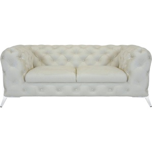 Leonique Chesterfield-Sofa Amaury, aufwändige Knopfheftung, moderne Chesterfield Optik, Fußfarbe wählbar