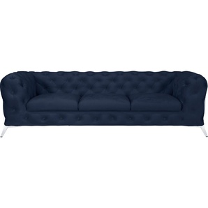 Leonique Chesterfield-Sofa Amaury, aufwändige Knopfheftung, moderne Chesterfield Optik, Fußfarbe wählbar