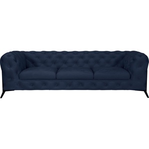 Leonique Chesterfield-Sofa Amaury, aufwändige Knopfheftung, moderne Chesterfield Optik, Fußfarbe wählbar