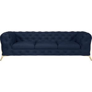 Leonique Chesterfield-Sofa Amaury, aufwändige Knopfheftung, moderne Chesterfield Optik, Fußfarbe wählbar