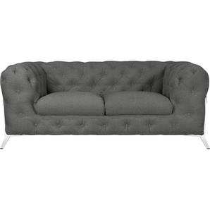 Leonique Chesterfield-Sofa Amaury, aufwändige Knopfheftung, moderne Chesterfield Optik, Fußfarbe wählbar