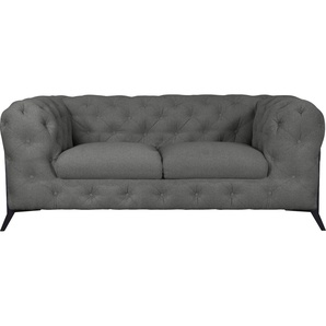 Leonique Chesterfield-Sofa Amaury, aufwändige Knopfheftung, moderne Chesterfield Optik, Fußfarbe wählbar
