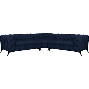 Leonique Chesterfield-Sofa Amaury L-Form, Chesterfield-Optik, Breite/Tiefe je 262 cm, Fußfarbe wählbar