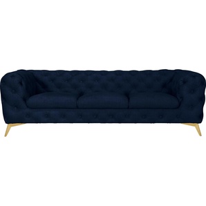 Leonique Chesterfield-Sofa Glynis, aufwändige Knopfheftung, moderne Chesterfield Optik, Fußfarbe wählbar