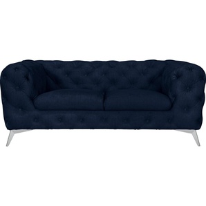 Leonique Chesterfield-Sofa Glynis, aufwändige Knopfheftung, moderne Chesterfield Optik, Fußfarbe wählbar