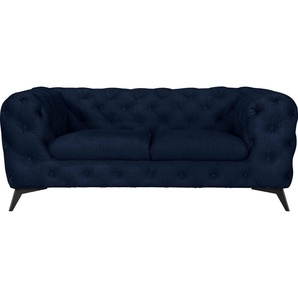 Leonique Chesterfield-Sofa Glynis, aufwändige Knopfheftung, moderne Chesterfield Optik, Fußfarbe wählbar