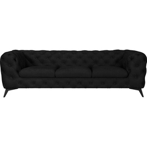 Leonique Chesterfield-Sofa Glynis, aufwändige Knopfheftung, moderne Chesterfield Optik, Fußfarbe wählbar