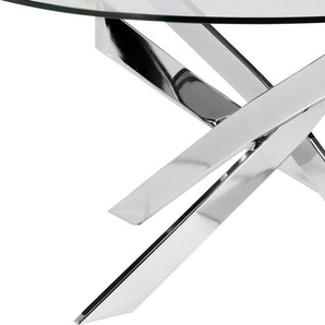 Leonique Couchtisch Luzie, unterschiedliches Beingestell (in chrome und schwarz), Breite 80 cm