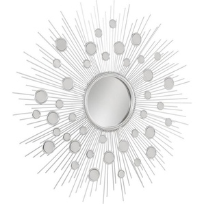 Leonique Dekospiegel Spiegel, silber, Wandspiegel, Sonne, rund, Ø 81 cm, Rahmen aus Metall