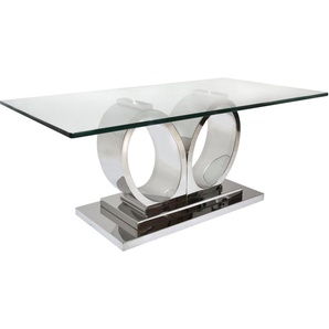 Leonique Esstisch Aspen, Esstisch, Glasplatte, Chrom, 200x100x76 cm, modern, pflegeleicht