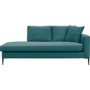 Leonique Recamiere Cozy Chaiselongue, Maße B/T/H: 195/97/80 cm, mit losen Kissen und Metallbeinen, Armlehne links oder rechts wählbar