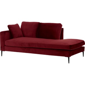 Leonique Recamiere Cozy Chaiselongue, Maße B/T/H: 195/97/80 cm, mit losen Kissen und Metallbeinen, Armlehne links oder rechts wählbar