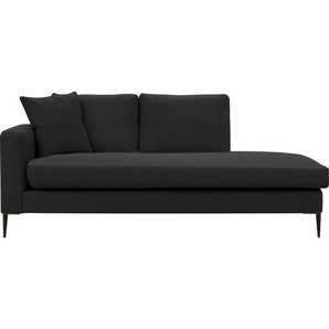 Leonique Recamiere Cozy Chaiselongue, Maße B/T/H: 195/97/80 cm, mit losen Kissen und Metallbeinen, Armlehne links oder rechts wählbar
