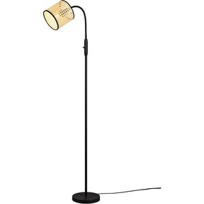 Leonique Stehlampe Jules, Ein-/Ausschalter, ohne Leuchtmittel, Stehleuchte mit Wiener Geflecht Lampenschirm, Leuchtenhals schwenkbar
