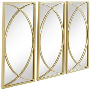 Leonique Dekospiegel Noyon (3-St), Wandspiegel, Metallrahmen, gold