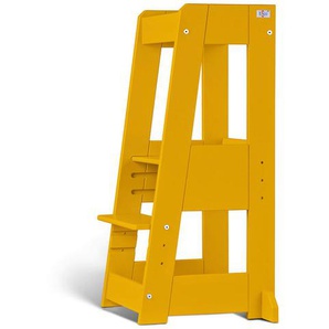 Lernturm Tissi® , Gelb , Holz , Buche , massiv , 40x89x40 cm , Made in Europe , Babymöbel, Hochstühle & Zubehör, Hochstühle