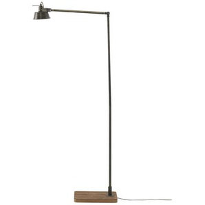 Leseleuchte  1-flammig  Metall / Holz schwarz   ¦ schwarz ¦ Maße (cm): H: 160