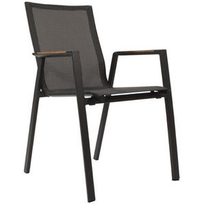 Lesli Living Tarragona Negro Stapelstuhl Armlehnen Teak 43195