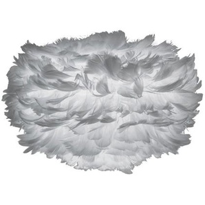 Leuchtenschirm Eos , Hellgrau , Metall, Textil, Fell , oval , E27 , 20 cm , Lampen & Leuchten, Innenbeleuchtung, Lampenschirme