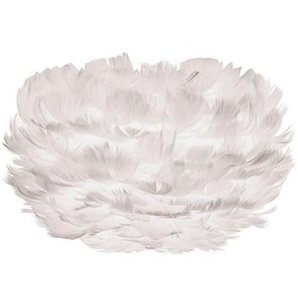 Leuchtenschirm Eos , Weiß , Metall, Textil, Fell , E27 , 16 cm , Lampen & Leuchten, Innenbeleuchtung, Lampenschirme
