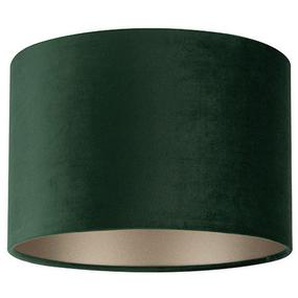 Xxxl Leuchtenschirm Velour, Grün, Metall, Textil, zylindrisch, E27, 24 cm, Lampen & Leuchten, Innenbeleuchtung, Lampenschirme