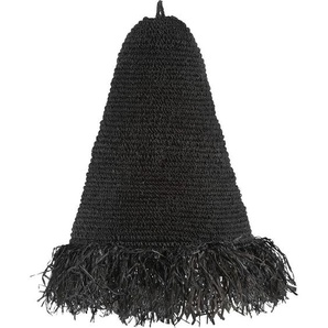 Xxxl Leuchtenschirm, Schwarz, Naturmaterialien, rund, 57 cm, Lampen & Leuchten, Innenbeleuchtung, Lampenschirme