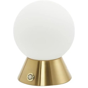 levelone LED-Tischleuchte  1-flammig  messing-matt   ¦ gold ¦ Maße (cm): H: 18  Ø: 14