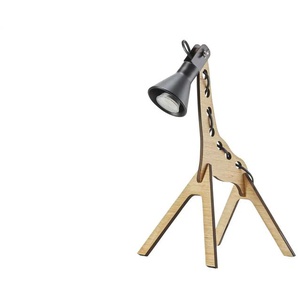 levelone Tischleuchte 1-flg.schwarz/Holz - schwarz - Materialmix - 25 cm - 42 cm - cm 22,0 | Möbel Kraft