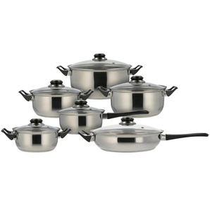 levelone Topfset 12-teilig | silber | Edelstahl |