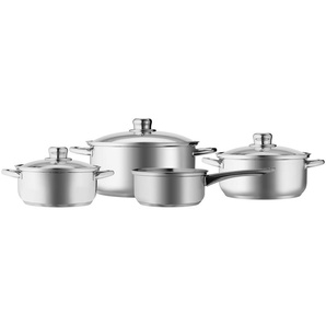 levelone Topfset  4-teilig  MARS ¦ silber ¦ Edelstahl