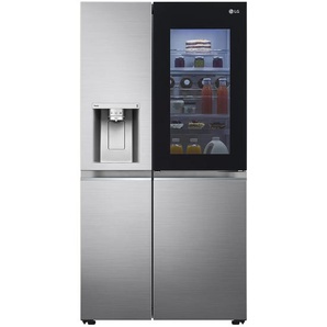 LG Electronics LG GSXV 90 PZAF Side by Side K�hl-/Gefrierkombination Platinum Silver