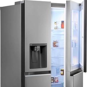 E (A bis G) LG Side-by-Side Kühlschränke silberfarben Kühl-Gefrierkombinationen Bestseller