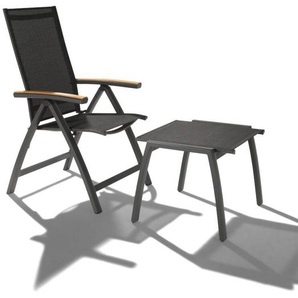 Liadomo Ricadi Klappsessel mit Hocker - Teakholz-Auflage 1713569-00-1713571-00