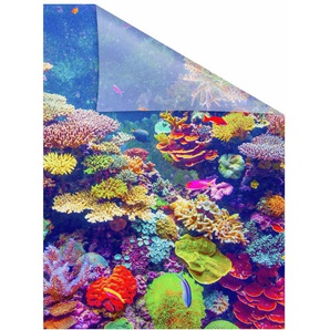 Fensterfolie LICHTBLICK ORIGINAL Aquarium Fensterfolien Gr. B/L: 100 cm x 130 cm, bunt (blau, gelb, lila) Fensterdekoration selbstklebend, Sichtschutz
