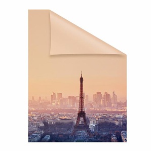 Fensterfolie LICHTBLICK ORIGINAL Eiffelturm Fensterfolien Gr. B/L: 100 cm x 100 cm, orange Fensterdekoration Fensterfolie hochwertiges Fensterbild