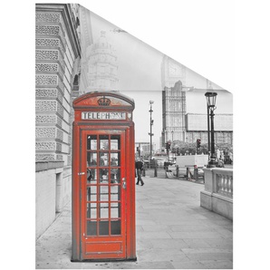 Fensterfolie LICHTBLICK ORIGINAL London Fensterfolien Gr. B/L: 100 cm x 130 cm, rot Fensterdekoration selbstklebend, Sichtschutz