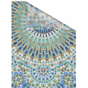 Fensterfolie LICHTBLICK ORIGINAL Orientalische Muster Fensterfolien Gr. B/L: 100 cm x 130 cm, bunt (grün, blau, weiß) Fensterdekoration selbstklebend, Sichtschutz