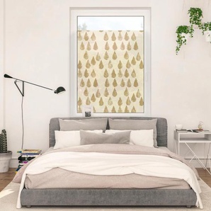 Fensterfolie LICHTBLICK ORIGINAL Fensterfolie selbstklebend, Sichtschutz, Golden Drops - Gold Fensterfolien Gr. B/L: 100 cm x 100 cm, goldfarben Fensterdekoration