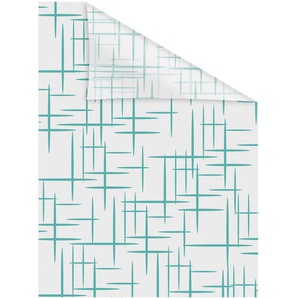 Fensterfolie LICHTBLICK ORIGINAL Stars Petrol Fensterfolien Gr. B/L: 100 cm x 100 cm, grün (petrol, weiß) Fensterdekoration selbstklebend, Sichtschutz
