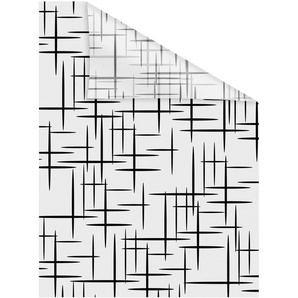 Fensterfolie LICHTBLICK ORIGINAL Stars Schwarz Fensterfolien Gr. B/L: 100 cm x 130 cm, schwarz (schwarz, weiß) Fensterdekoration selbstklebend, Sichtschutz