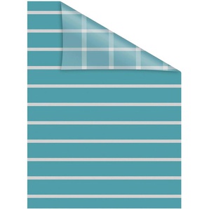 Fensterfolie LICHTBLICK ORIGINAL Streifen Petrol Fensterfolien Gr. B/L: 100 cm x 130 cm, blau (petrol) Fensterdekoration selbstklebend, Sichtschutz