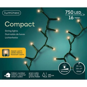 Lichterkette Compact 1.600 cm 750 Lichter klassisch warm - Lumineo