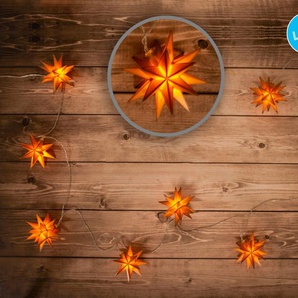 Lichterkette NÄVE Christmas Fairy Lights, Weihnachtsdeko aussen Lichterketten Gr. Flammen 9 St., Kabellänge 240 m x, goldfarben Lichterketten Lichternetze 9er-Outdoor-LED-Weihnachtslichterkette, inkl. 18 LED´s